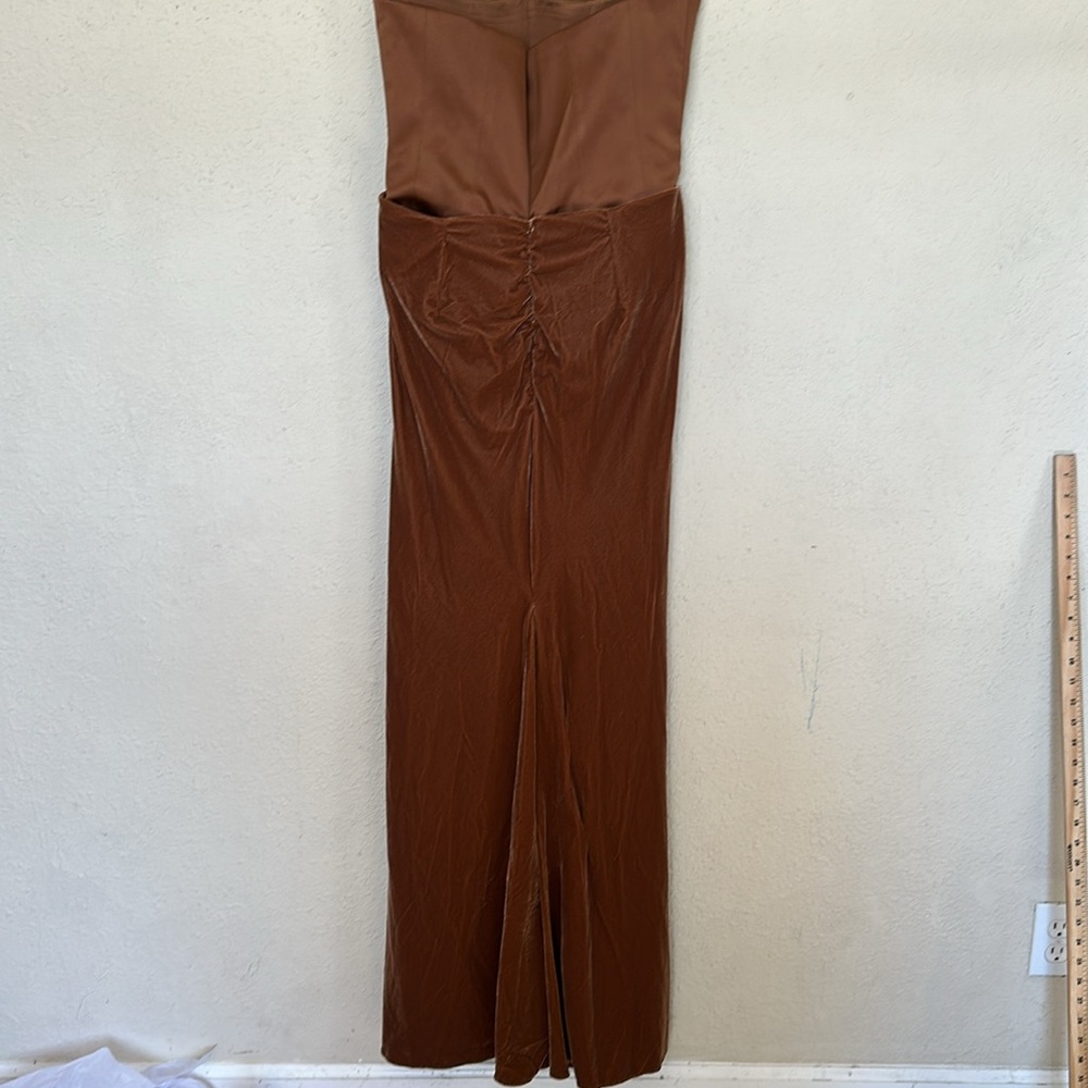 House of CB- Persephone Toffee Strapless Corset Maxi Dress Size Large NWOT Brown - Picture 10 of 10